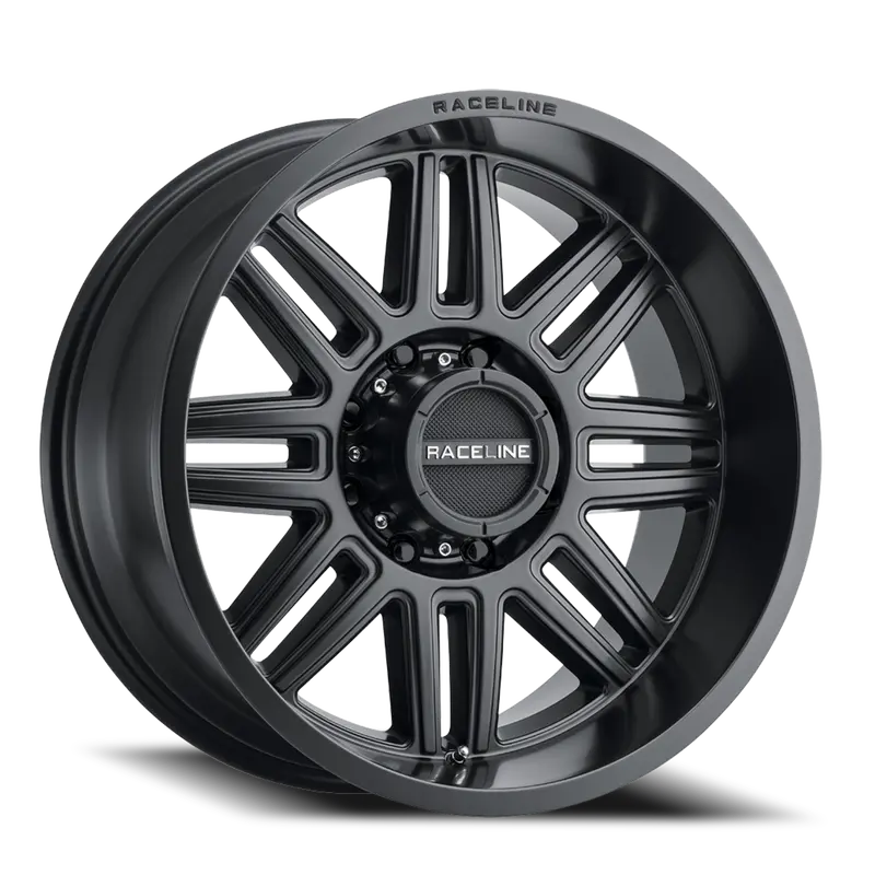 Aluminum Wheels 17X8.5 Split 948B Satin Black 0 Offset 6 On 135 Bolt Pattern 87.1 Bore Raceline 1