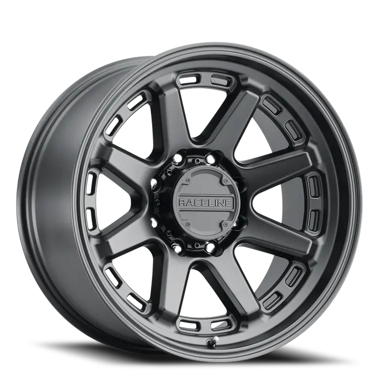 Aluminum Wheels 17X9 Scout 947B Satin Black 18 Offset 8 On 165.1 Bolt Pattern 125.2 Bore Raceline 1