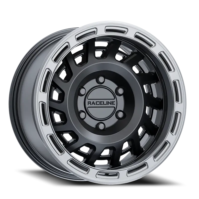Aluminum Wheels 18X9 Halo 957Bs Satin Black Silver Ring 18 Offset 8 On 180 Bolt Pattern 130.81 Bore Raceline 1