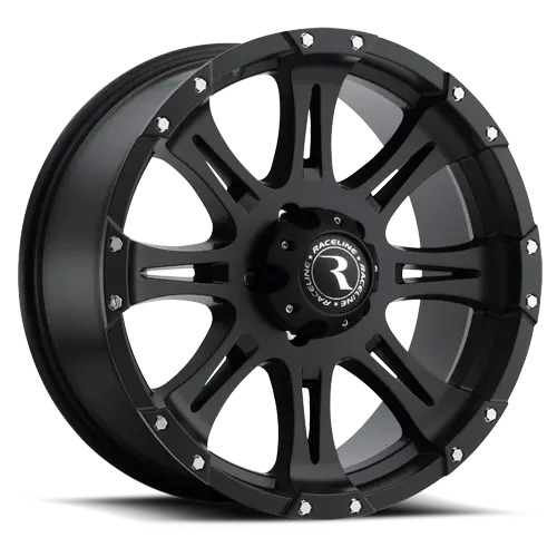 Aluminum Wheels 18X9 Raptor 981 Matte Black 25 Offset 5 On 150 Bolt Pattern 110.3 Bore Raceline 1
