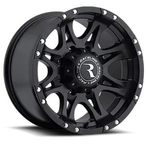 Aluminum Wheels 18X9 Raptor 981 Matte Black -6 Offset 8 On 165.1 Bolt Pattern 125 Bore Raceline 1