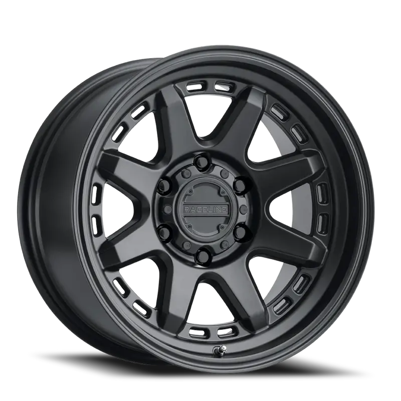 Aluminum Wheels 18X9 Scout 947B Satin Black -12 Offset 6 On 139.7 Bolt Pattern 106.1 Bore Raceline 1