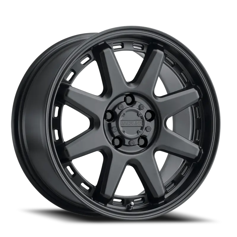 Aluminum Wheels 18X9 Scout 947B Satin Black 18 Offset 5 On 139.7 Bolt Pattern 106.5 Bore Raceline 1
