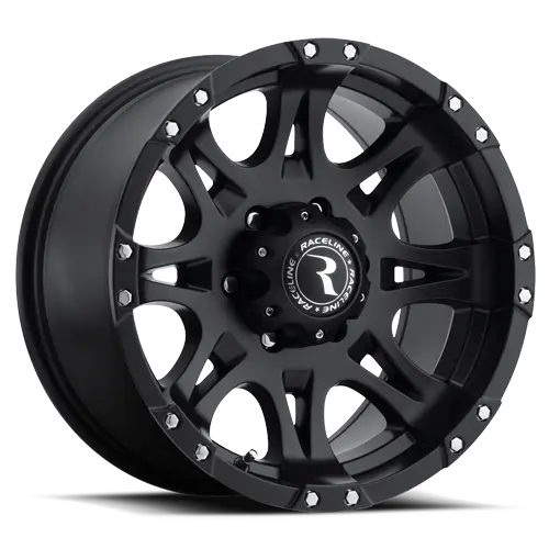 Aluminum Wheels 20X9 Raptor 981 Matte Black 30 Offset 6 On 135 Bolt Pattern 87 Bore Raceline 1