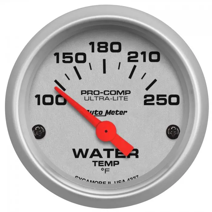 Autometer 2-1/16" Water Temperature, 100-250 °F, Air-Core, Ultra-Lite 4337 1