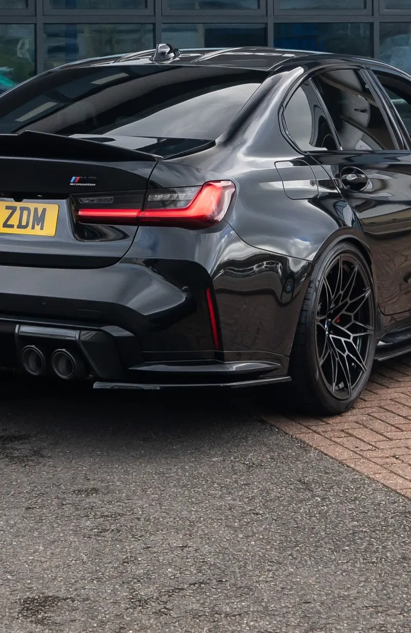 Bmw G80 M3 Competition Maxton Design Gloss Black Rear Side Splitters 2