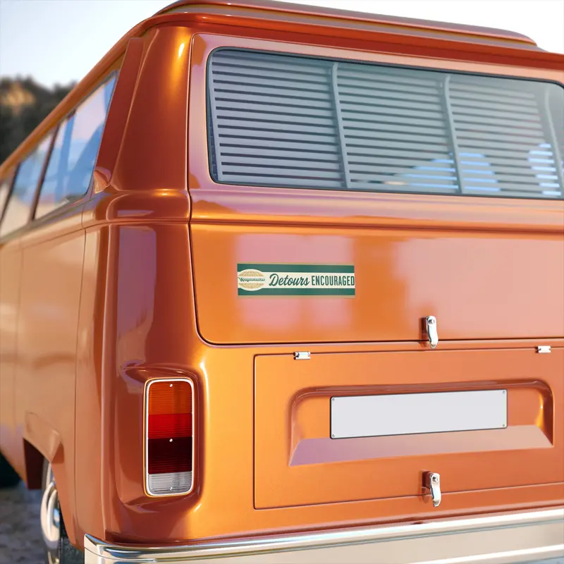 Bumper Sticker — “Detours Encouraged” - Green 2