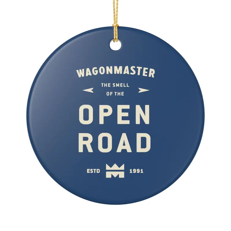 Ceramic Ornament – "Open Road" - Dark Metallic Blue 1