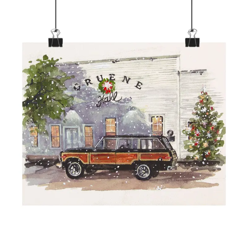 Christmas At Gruene Hall Wagoneer Poster 1