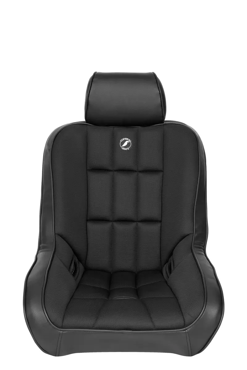 Corbeau Fixed Back Suspension Baja Low Back With Head Rest- Vinyl And Cloth 1