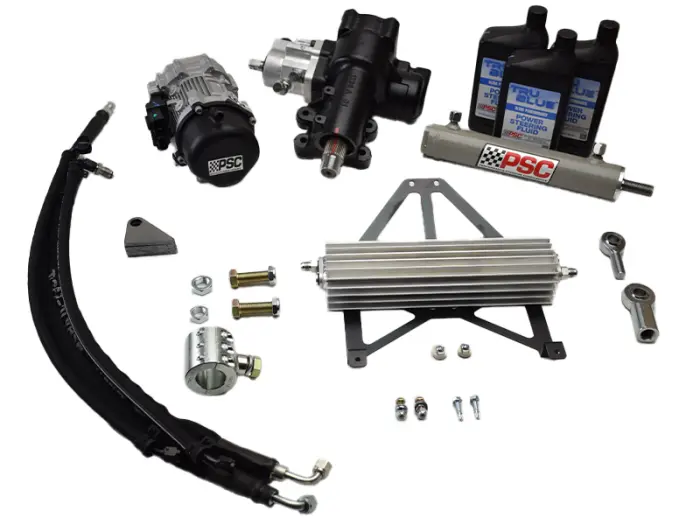 Cylinder Assist Ehps Steering Kit For 2018-2023 Jeep Jl/Jt With Aftermarket Front Axle 6.75 Inch Lock-To-Lock And 1-1/4 Inch Tie Rod Clamp Psc Performance Steering Components 1