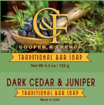 Dark Cedar & Juniper Bar Soap 1