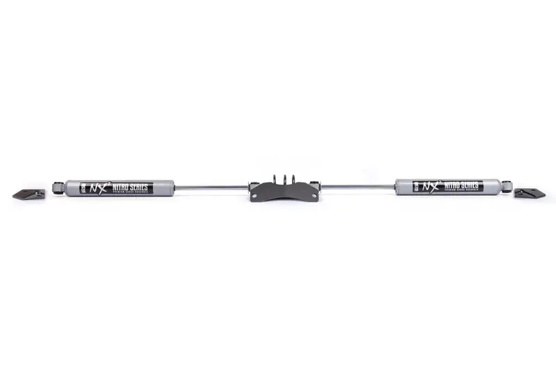 Dual Steering Stabilizer Kit W/ Nx2 Shocks Dodge Ram 1500 Mega Cab 06-08 4Wd Y-Style Steering 1