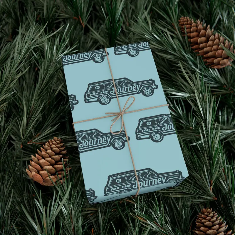 For The Journey Wrapping Paper — Spinnaker Blue 1