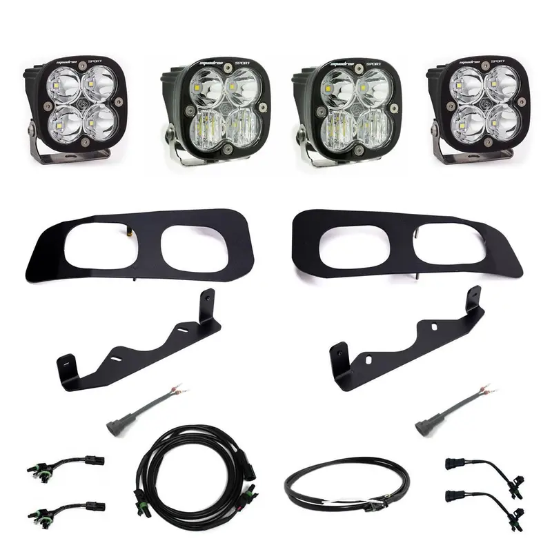 Ford Super Duty 2023-On  Dual Sportsman Fog Pocket Upfitter Kit Baja Designs 1
