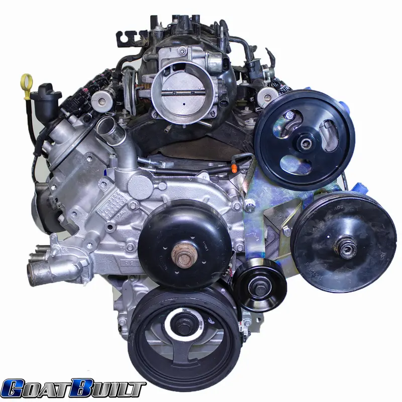 Goatbuilt Gm Ls Truck Vortec Dual P/S Pump Brackets, Cbr/Tc With P-Pump 1