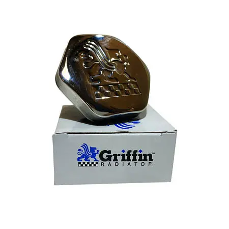 Griffin Logo Silver Radiator Cap - 1 1/2", 16-18 Lbs. Psi Km-84 1