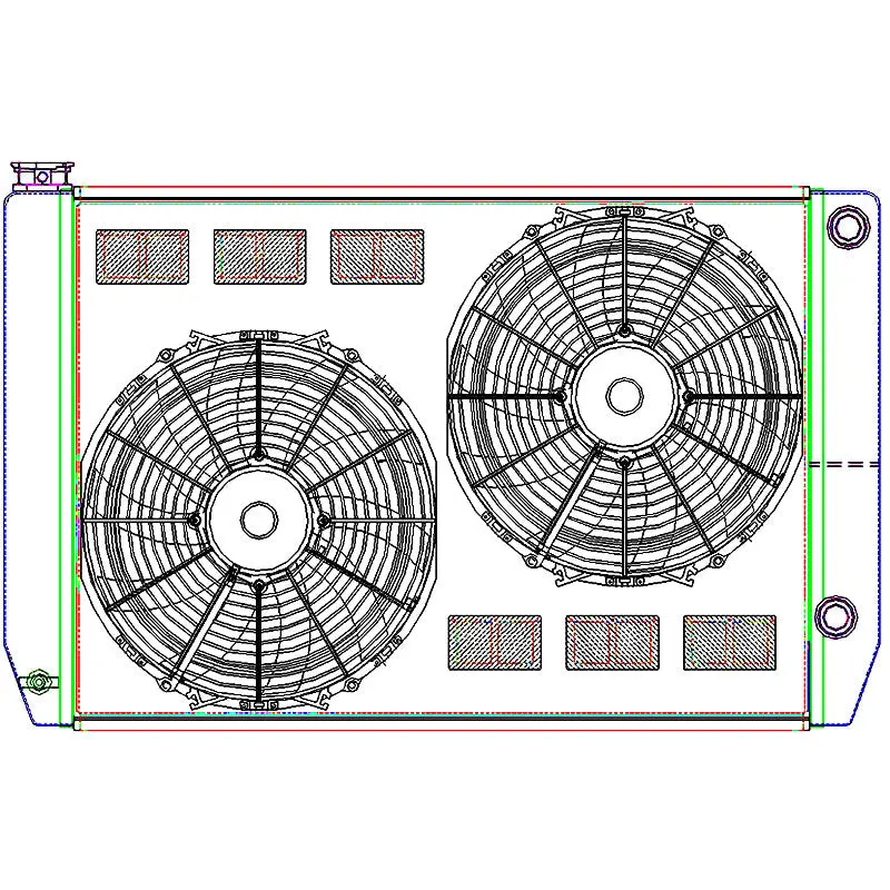 Griffin Megacool 31″×19″ Dual-Pass Crossflow Aluminum Radiator – Cu‑58272‑Q 1