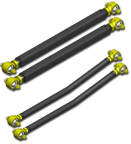 Jeep Cherokee Pro Series Long Rear Coil Conversion Control Arm Kit 84-01 Xj Clayton Off Road 1