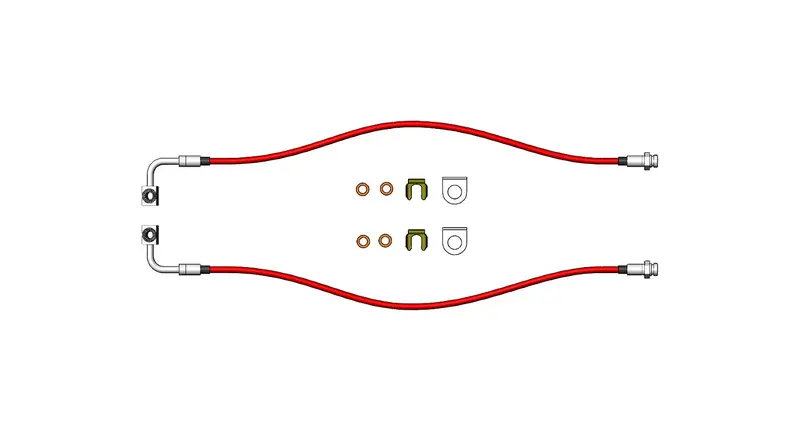 Jeep Gladiator Rear Brake Lines For 2020-Up Gladiator Clayton Off Road 1