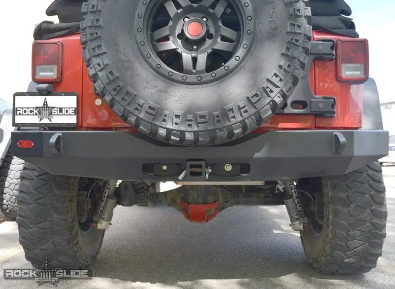 Jeep Jk Full Rear Bumper For 07-18 Wrangler Jk No Tire Carrier Rigid Series Rock Slide Engineering 1