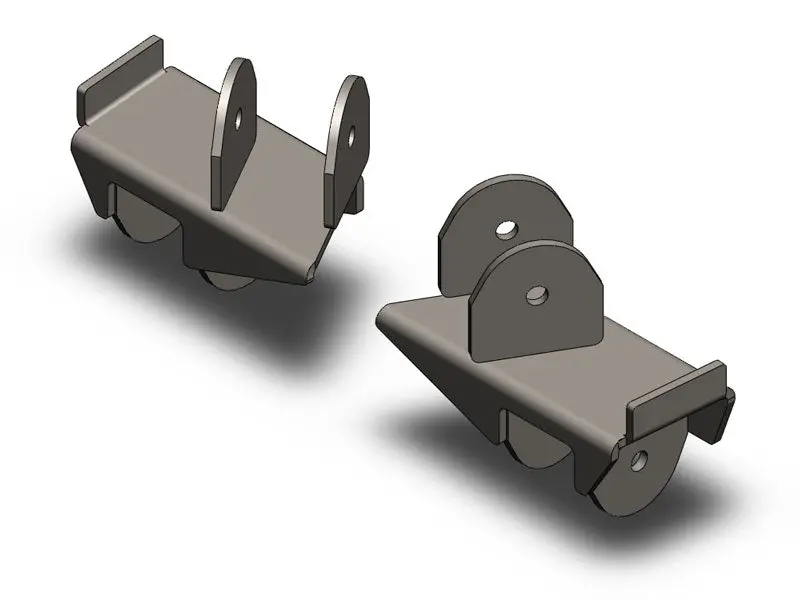 Jeep Wrangler Rear Frame Brackets 2004-2006 Lj Clayton Off Road 1