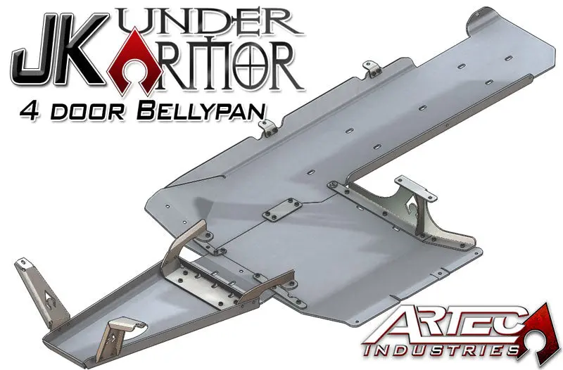 Jk Under Armor 4 Door Bellypan Kit 07-11 Wrangler Jk Unlimited Artec Industries 1