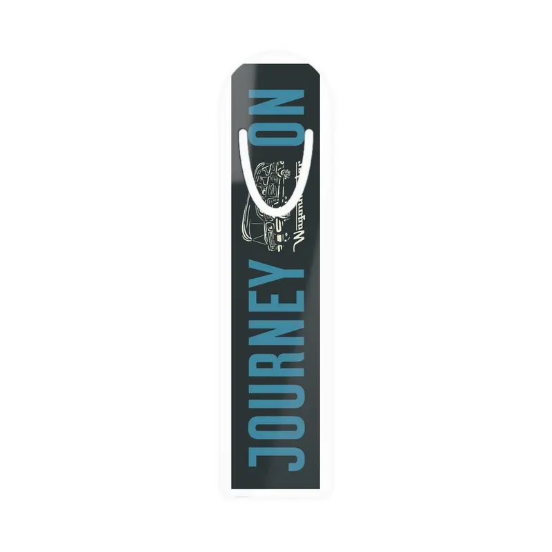 Journey On Bookmark — Metal Page Marker - Blue 1