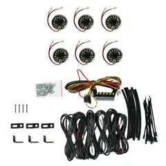 Kc Hilites Cyclone V2 Led 6-Light - Amber Rock Light Kit 1