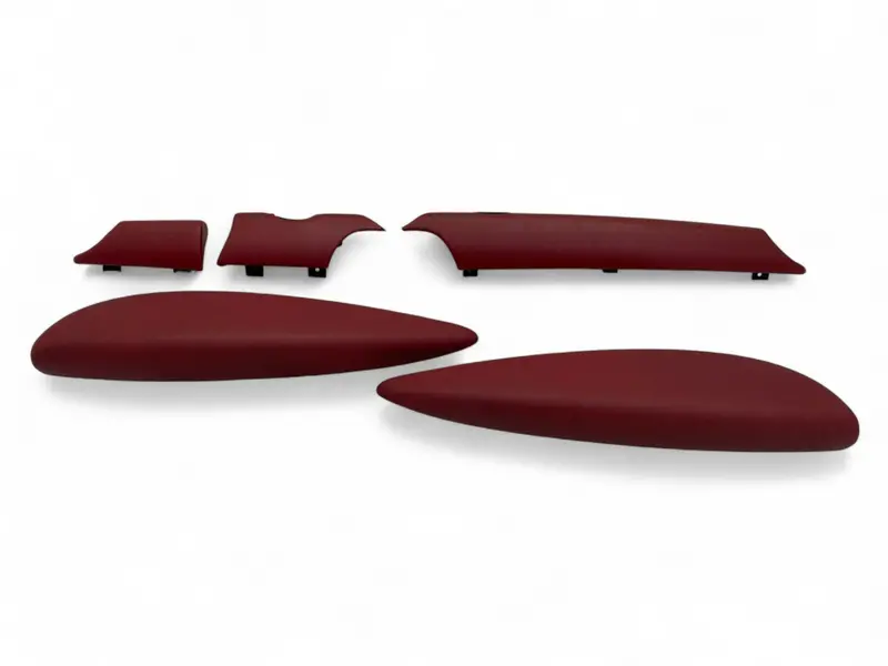 Mini Cooper Dash And Armrest Set Trim Rooster Red Leather 2007-2015 R5x 435 1