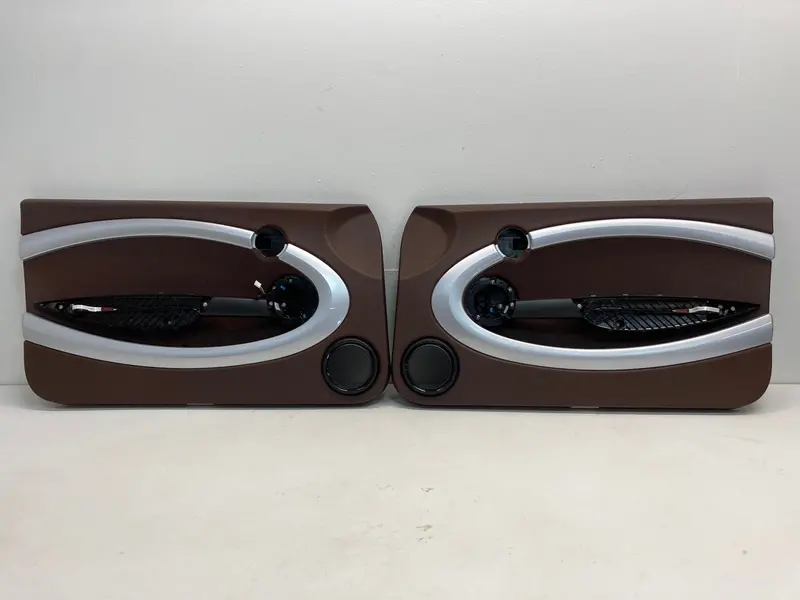 Mini Cooper Door Panels Hot Chocolate/Fluid Silver W/ Black Chrome Grille  07-15 R5x 441 1