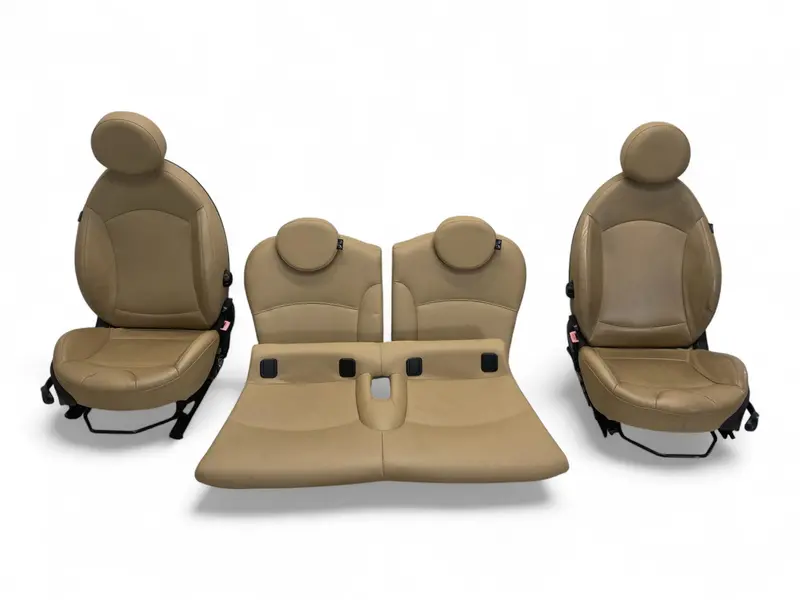 Mini Cooper Sports Seats Tuscan Beige Leather T6e4 2007-2014 R56 R55 520 1