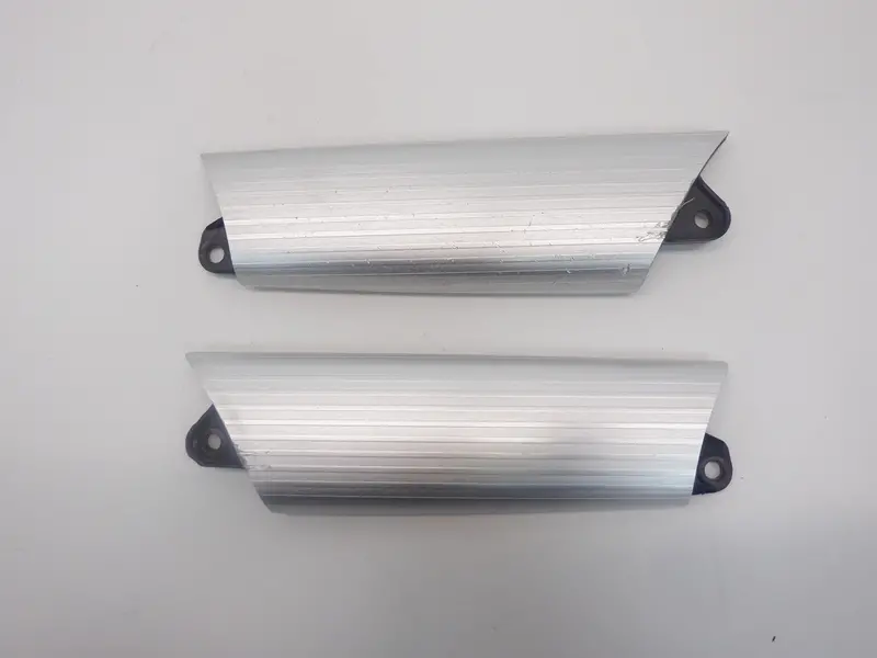 Mini Cooper Striped Alloy Aluminum Interior Inner Door Handle Trim Pair 11-15 R5x 1