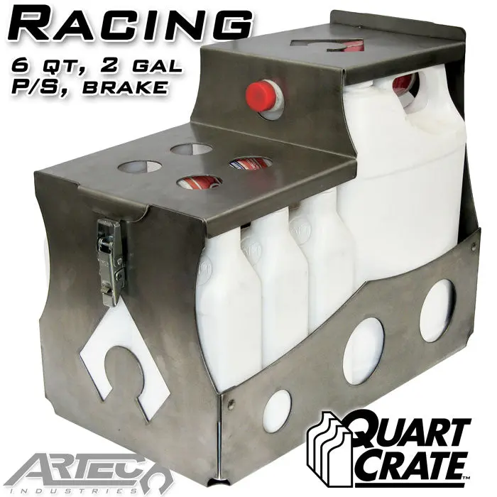 Racing Quart Crate 6 Qts Brake P/S 2 Gallons Artec Industries 1