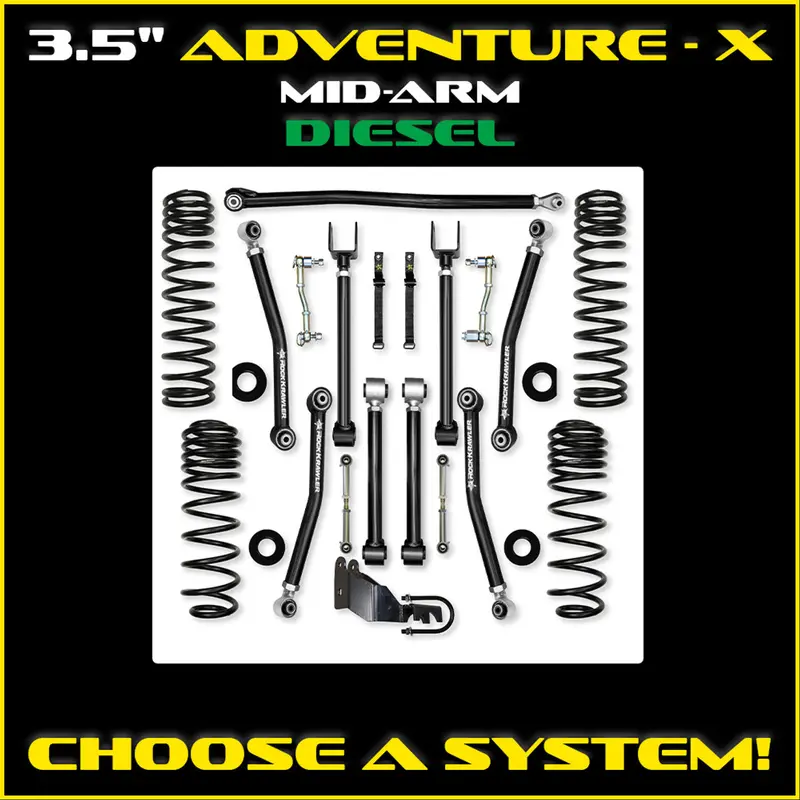 Rock Krawler Jlu 3.5" Adventure - X Diesel Mid-Arm System - Non-Rubicon 1