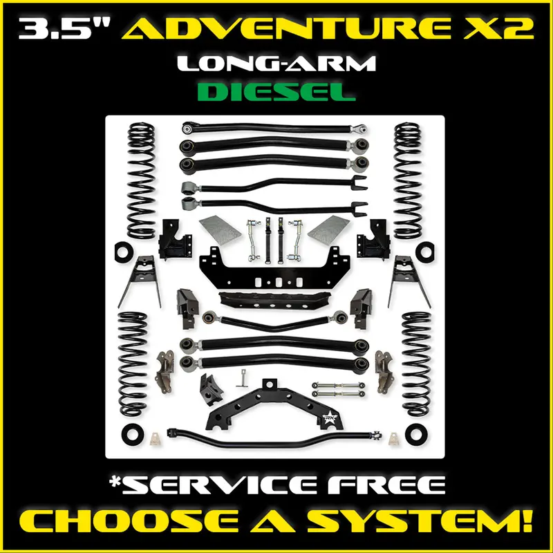 Rock Krawler Jlu 3.5" Adventure - X2 Diesel Long-Arm System - Non-Rubicon 4 Door 1