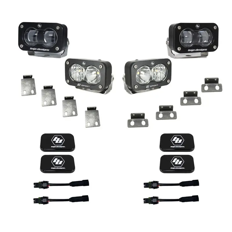 S2 Sae/S2 Clear Sport Fog Pocket Kit Fits 21-On Ford Raptor Baja Designs 1