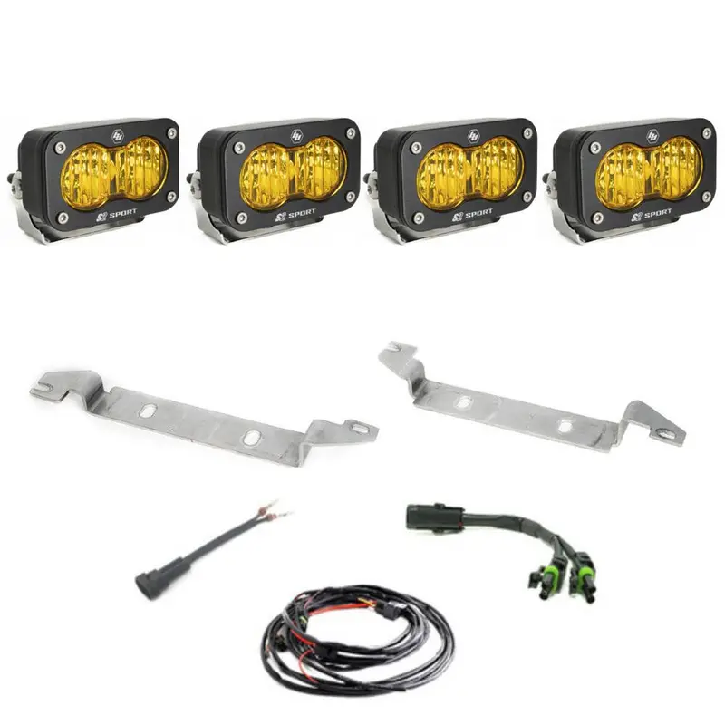 S2 Sport Fog Pocket Kit - 23-Present Toyota Sequoia (Wide Cornering: Baja Amber) Baja Designs 1