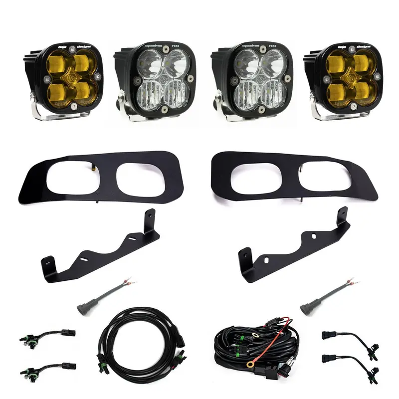 Squadron Sae/Pro Fog Pocket Kit 2023-On Ford F-250/350 Super Duty Sae Fog Baja Amber Toggle Wiring 1