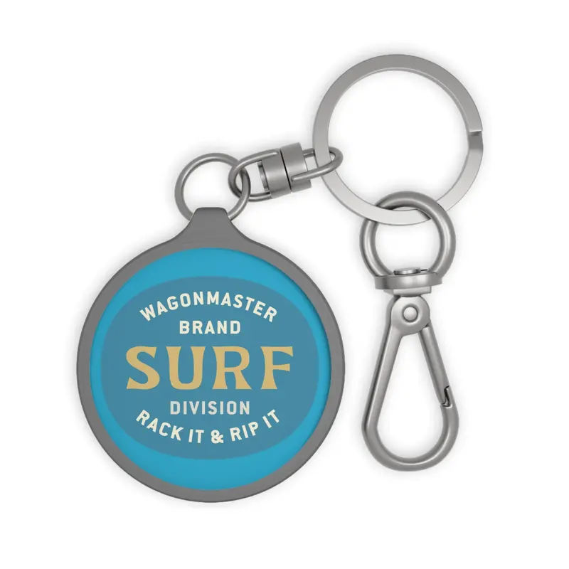 Surf Keyring Tag — Wagonmaster “Rack It & Rip It” Surf Division Keychain 1