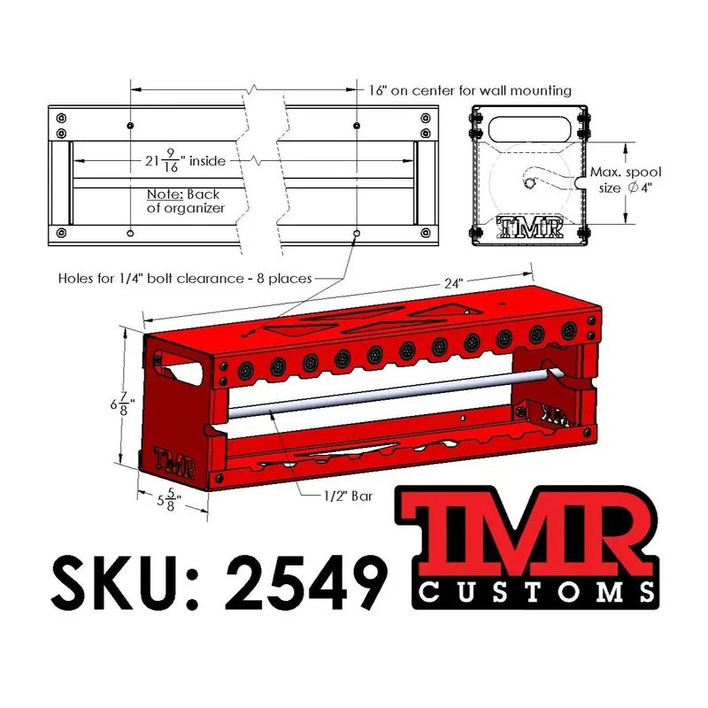 Tmr Small Wire Spool Organizer Rack 2