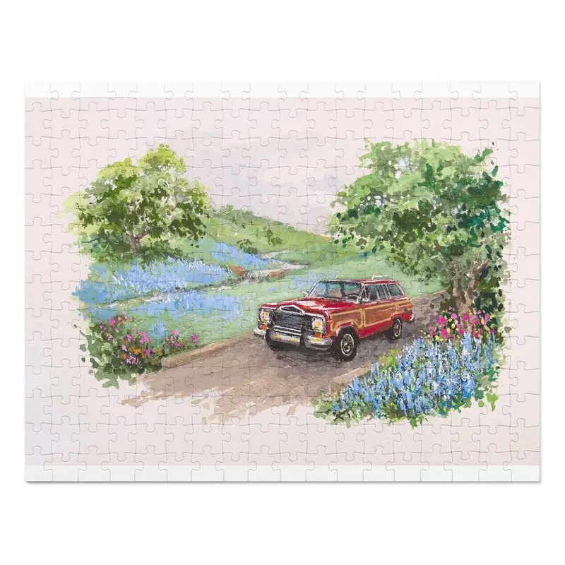 Wagoneer On The Road Jigsaw Puzzle (With Tin) 1