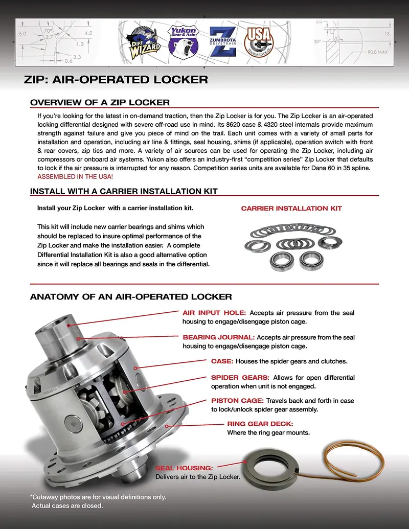 Yukon Zip Locker For Dana 60 With 35 Spline Axles 4.10 & Down - Competition Yzld60-3-35Hc 2