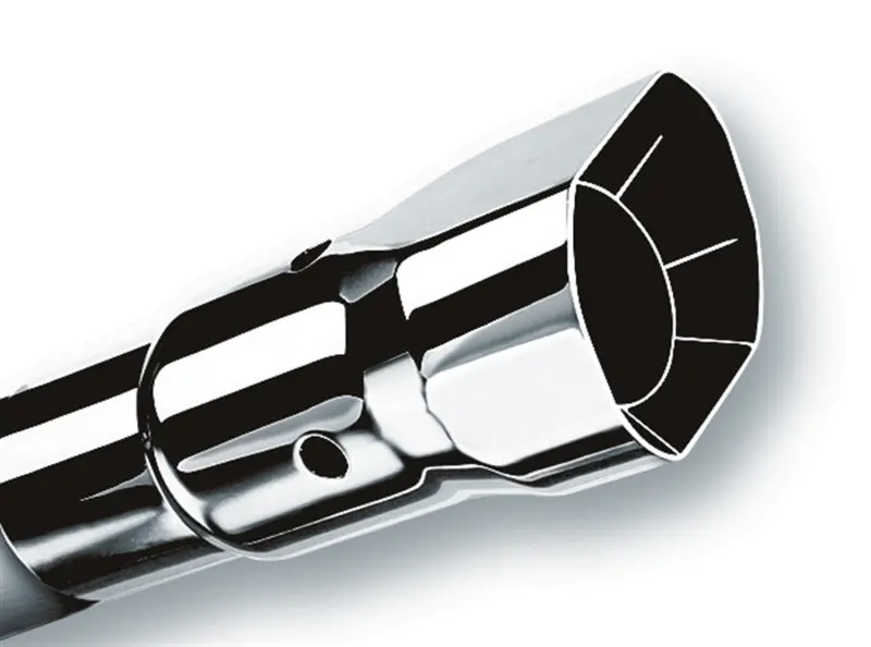 Borla Universal Polished Intercooler Tip – Single Square, Angle-Cut Design; 2.25" Inlet, 2.5" X 2.375" Outlet 1