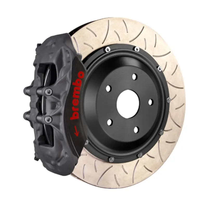 Brembo Front Race Big Brake Kit For 1997–2004 Corvette C5 – 6-Piston Forged Calipers, 355X35Mm Two-Piece Slotted Rotors, T3-Black Finish 1