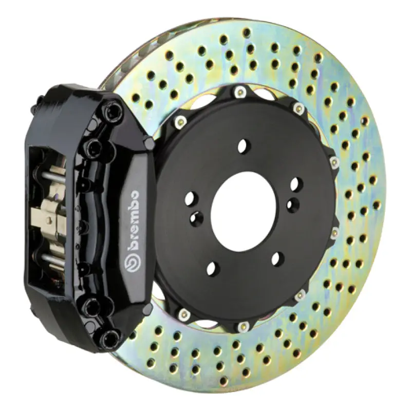 Brembo Gt Big Brake Kit For 1997–2001 Acura Integra Type R – Front, 4-Piston Calipers, 328X28Mm Drilled Two-Piece Rotors (Black) 1