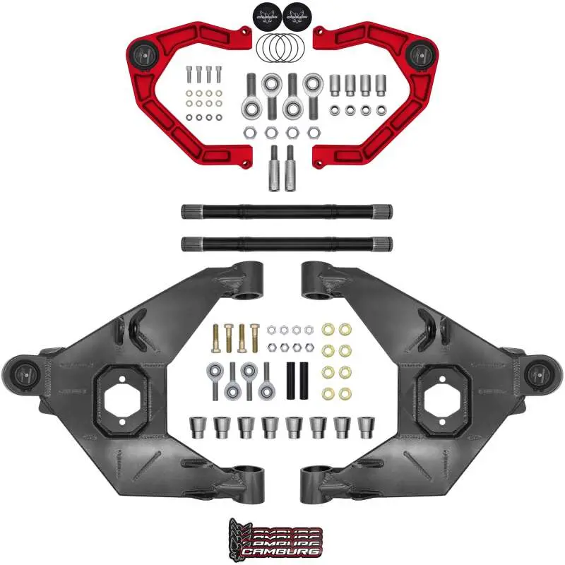 Camburg Trail Series Lift & Terrain Kit For 2021–2025 Ford Bronco – Includes Billet Upper Control Arms & Axles (Red Finish) 1