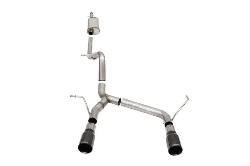 Corsa Cat-Back Exhaust System For 2007–2018 Jeep Wrangler Jku 3.6L Sport – 2.75" Diameter, Dual 4" Black Tips 1