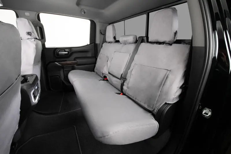 Covercraft 22-24 Chevrolet Silverado Polycotton Seatsaver Custom Front Row Seat Covers - Grey 1