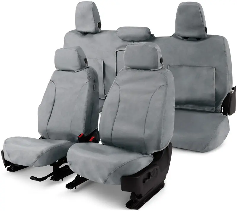 Covercraft Seatsaver Waterproof Polyester Seat Covers – Second Row, Grey, For 2014–2019 Toyota Highlander 1